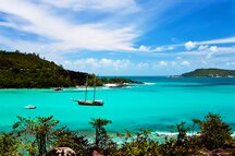 Turquoise water in Port Launay Seychelles Islands Turquoise water in Port Launay Seychelles Islands